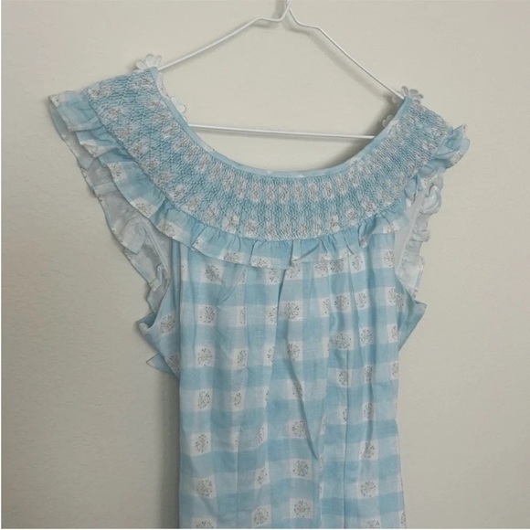 Dondolo x LoveShackFancy Daisy Love Floral Midi Dress Blue - Picture 8 of 10